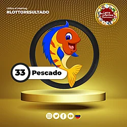 Lotto Activo RD Internacional — 33 PESCADO