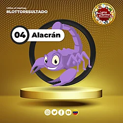 Lotto Activo RD Internacional — 4 ALACRÁN